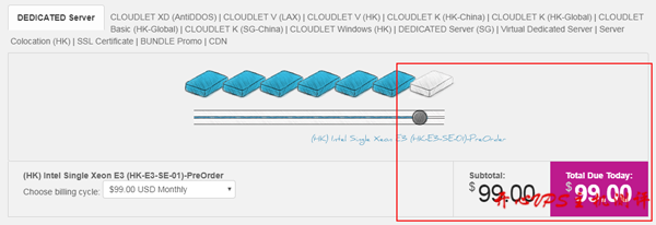 #预售#$99/月 E3-1230V2/32G内存/480G SSD/6T流量/100Mbps 香港机房 gigsgigscloud