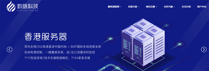 数脉科技国庆优惠：香港独立服务器5折优惠，价格低至450元/月
