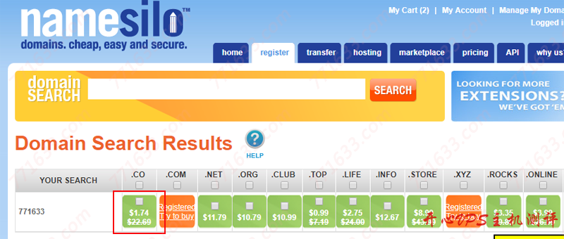 #优惠#Namesilo：CO域名注册5年仅需要7.7美元 免费隐私保护 附教程-国外主机测评
