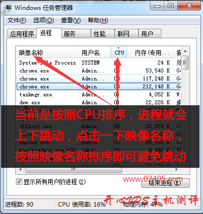 任务管理器中的进程上下跳动，进程列表总是变无法选中怎么办？-国外主机测评