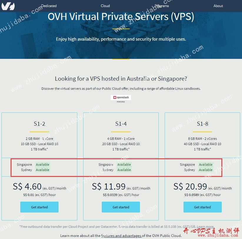 OVH - 重启悉尼新加坡地区业务，包括VPS及公共云等产品插图