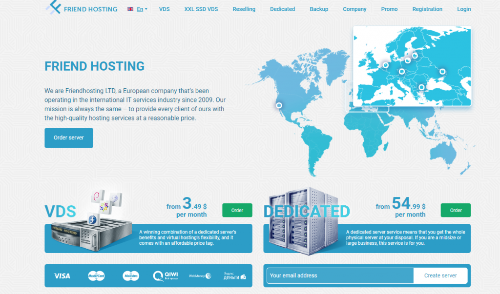 friendhosting：新增中文界面，美国等8机房-不限流量VPS，一律5折