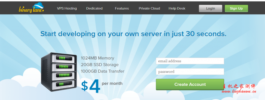 binarylane：$4/月/1GB/20GB SSD空间/1TB流量/KVM/澳大利亚-国外主机测评