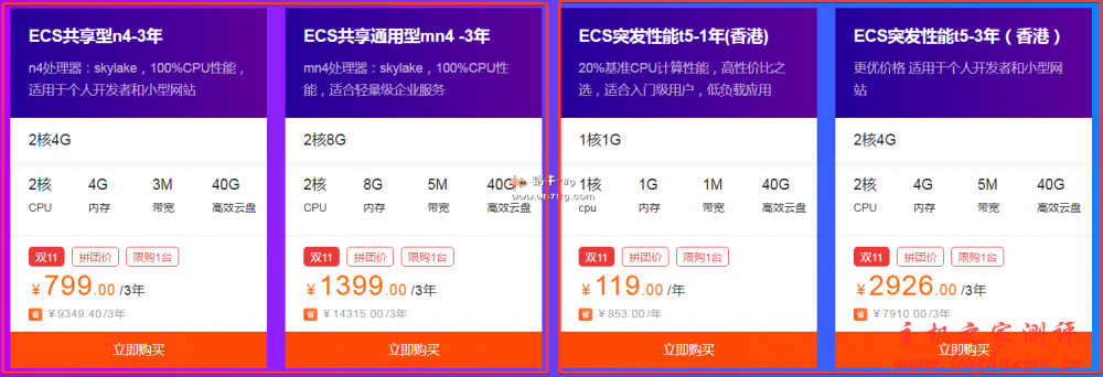 阿里云双11活动推荐：云服务器首年86元起，个人、企业、香港全能满足-国外主机测评