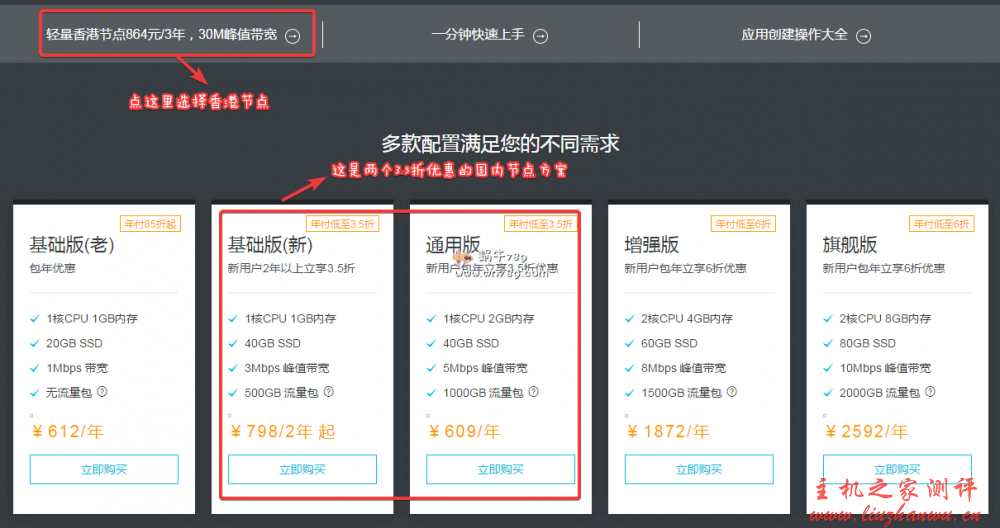 阿里云建站首选轻量应用服务器，香港节点30M峰值带宽¥864/3年，国内节点3M峰值低至1元/天、¥798/2年-国外主机测评