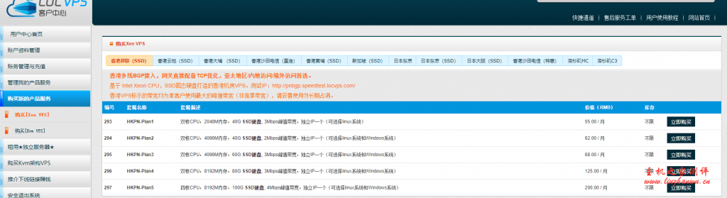 LOCVPS香港邦联全新套餐,高性价比Cn2线路,2核2G内存仅38元,适合建站