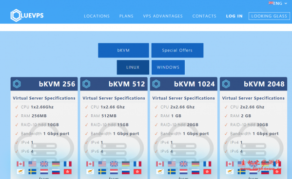 BlueVPS：$6.39/月/256MB内存/10GB空间/不限流量/100Mbps端口/KVM/香港HE-国外主机测评