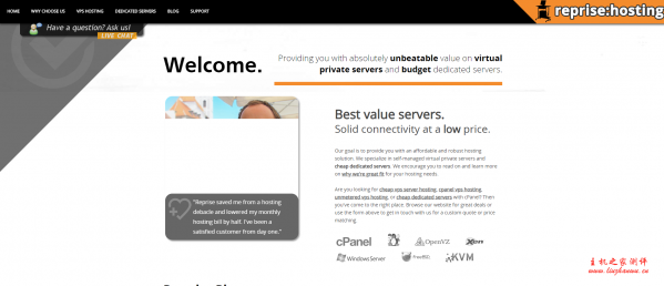 Reprise Hosting：$29.95/月/2*L5640/16GB内存/1TB硬盘/不限流量/50Mbps带宽/4 IPs/西雅图