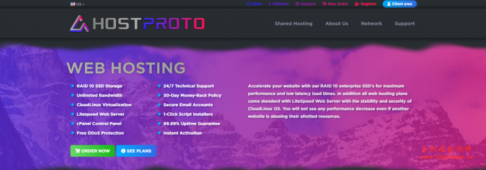 Hostproto：$7.5/年/25GB SSD空间/不限流量/1Gbps端口/DDOS/洛杉矶-国外主机测评