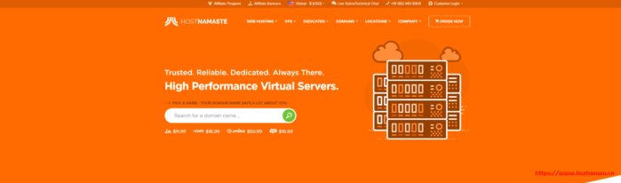 hostnamaste：$15/年，KVM/512M内存/1核/15g硬盘/1T流量，洛杉矶等4机房可选