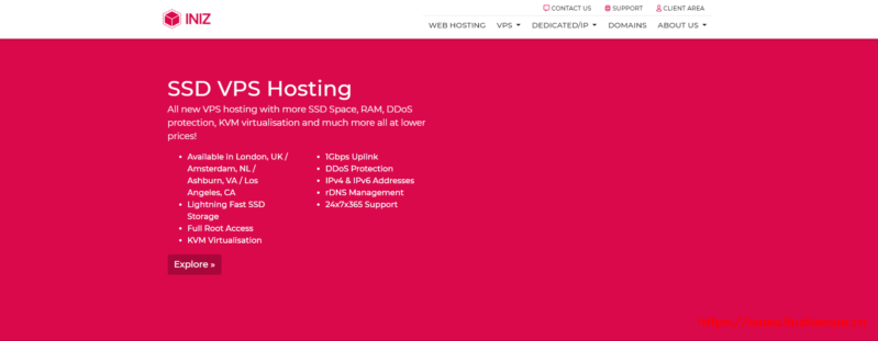 INIZ：$3.88/月/512MB内存/256GB空间/1TB流量/500Mbps端口/OpenVZ 7/荷兰
