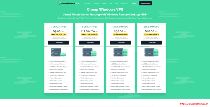 CheapWindowsVPS首月8折,4G内存1Gbps不限流量KVM首月7.2美元,8机房可选-国外主机测评