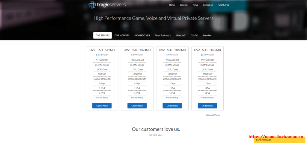 Tragicservers：主机商OpenVZ架构促销年付最低7美元，可选洛杉矶、弗里蒙特、达拉斯和纽约-国外主机测评