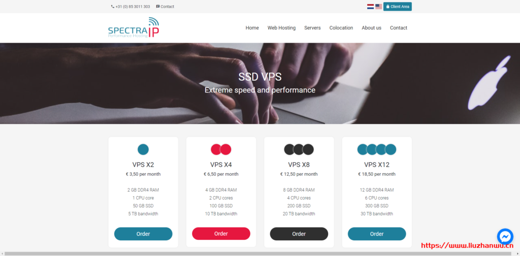 spectraip：€3.5/月，荷兰VPS，2G内存(DDR4)/1核(Ryzen 9 3900X)/50gSSD/5T流量