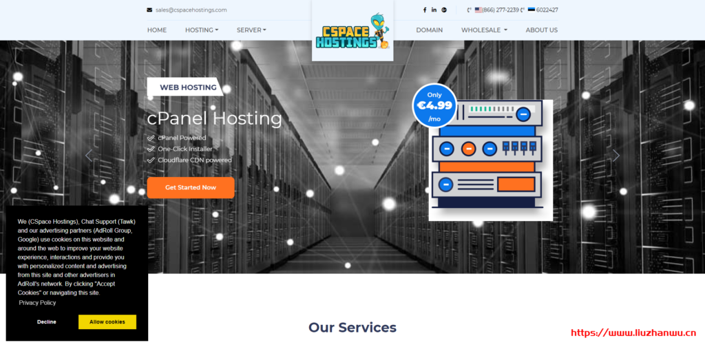 CSpace Hostings：€19.99/年/1GB内存/20GB SSD空间/2TB流量/4Gbps端口/KVM/爱沙尼亚