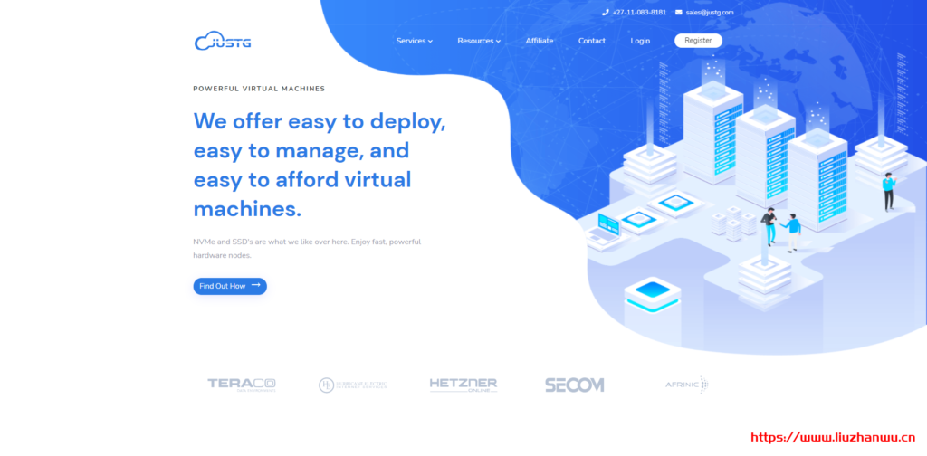 justg：南非VPS，三网 cn2 gia，低至$19.99/年，512M内存/1核/10gSSD/200G流量-国外主机测评