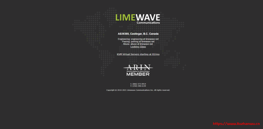 LimeWave加拿大VPS：1核1G内存60G hdd硬盘500G月流量/共享G口带宽$1.85/月，提供2个加拿大原生IP-国外主机测评
