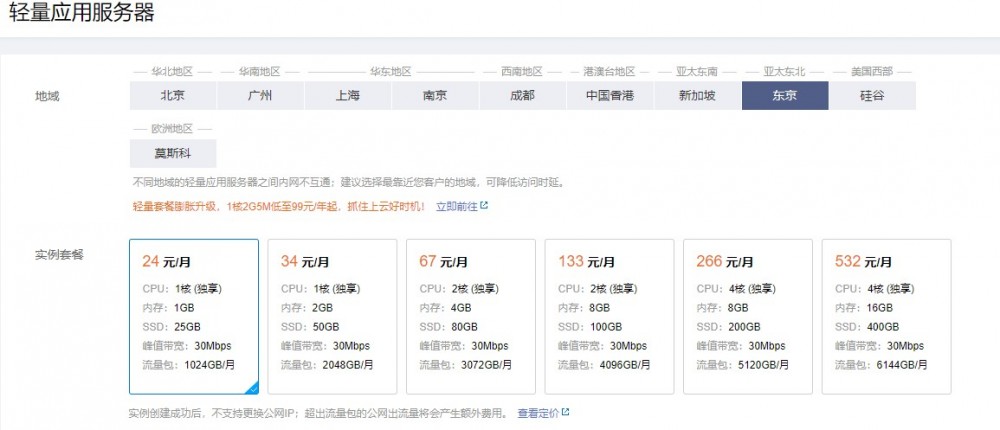 腾讯云：[email protected] /1GB内存/25GB SSD空间/1TB流量/30Mbps端口/KVM/香港/新加坡/日本/硅谷/俄罗斯