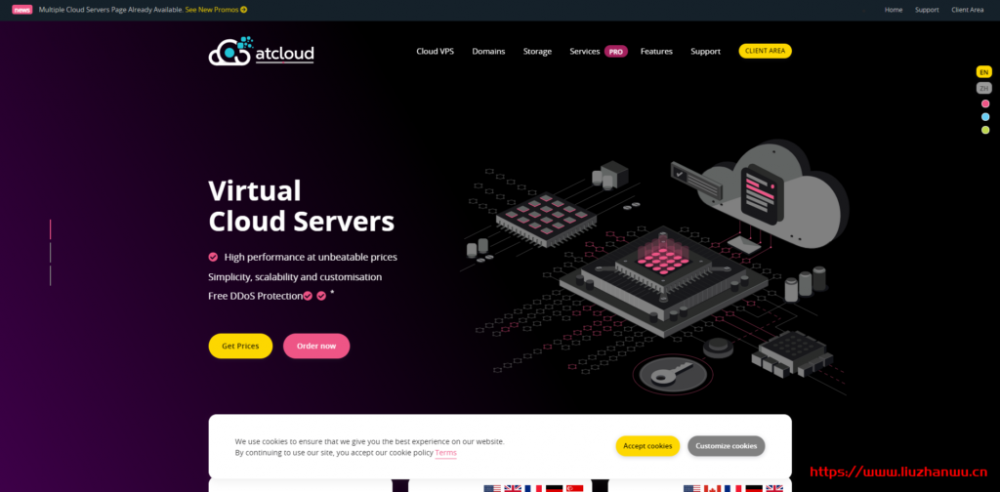 atcloud六折促销：1核1G内存20G硬盘1TB月流量VPS月付3美元，机房可选俄勒冈、弗吉尼亚、伦敦、格拉沃利讷、法兰克福和新加坡插图