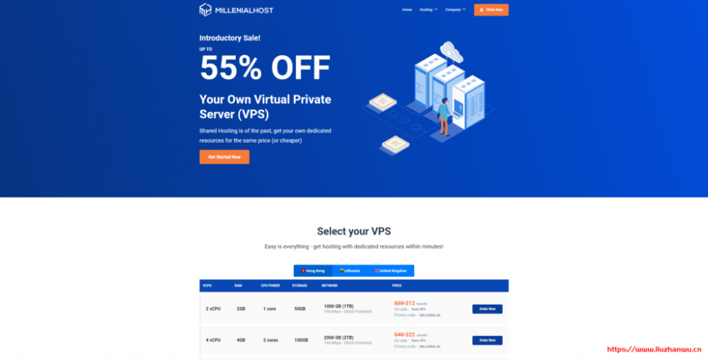 Millenial.Host：$3/月/512MB内存/10GB SSD空间/1TB流量/100Mbps端口/KVM/香港插图