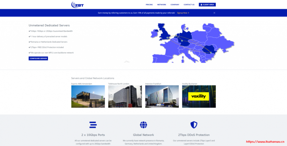 ZetServers：10Gbps/不限流量/免费2Tbps的防御/罗马尼亚机房/内容宽松/月付€10起插图