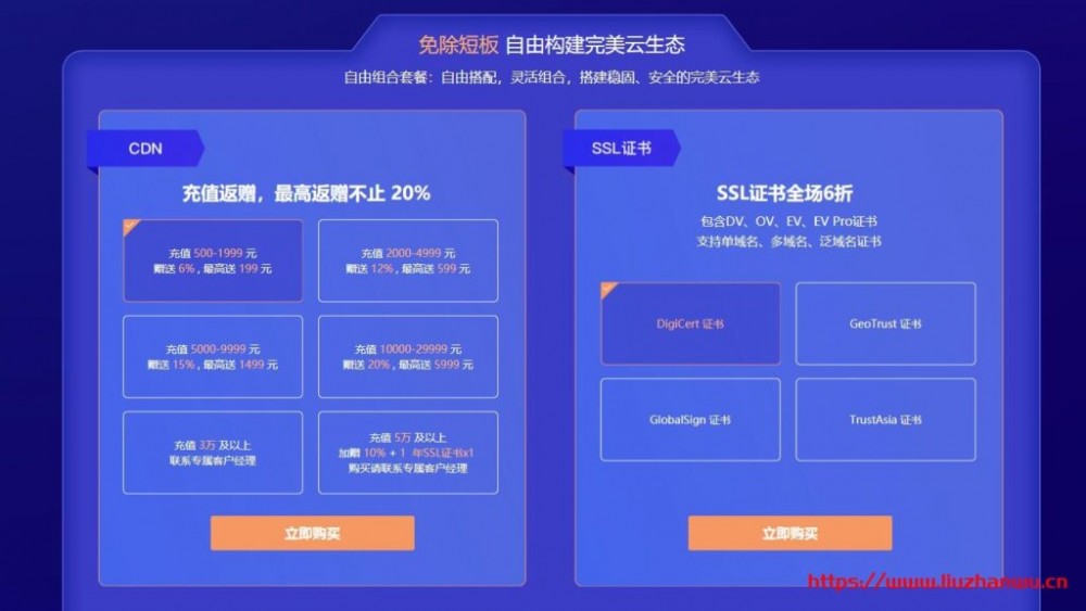 又拍云：上云特惠，全场 5 折起，短信、SSL证书、CDN、云主机，产品多多，折扣多多插图4