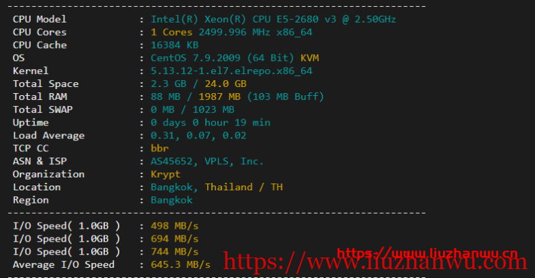 ion cloud：新加坡数据中心CN2 GIA网络云服务器简单测评插图1