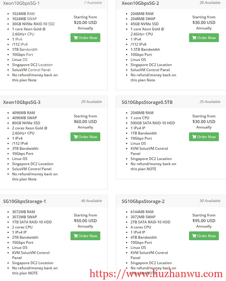 GreenCloudVPS：$20/年/1GB內存/30GB NVMe空間/1TB流量/10Gbps端口/KVM/新加坡vps插图1