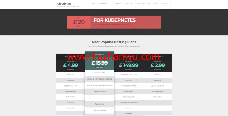 Cloudxtiny：英国vps，1核/512MB内存/5GB硬盘/100GB流量/1Gbps端口，£1.5/月起-国外主机测评