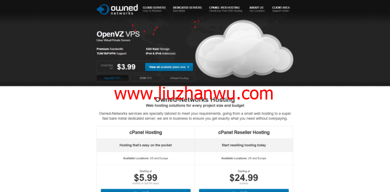 Owned-Networks：便宜VPS，1核/1G/30G SSD/1T/1Gbps/KVM/可选全球8大机房，月付$3.99起-国外主机测评