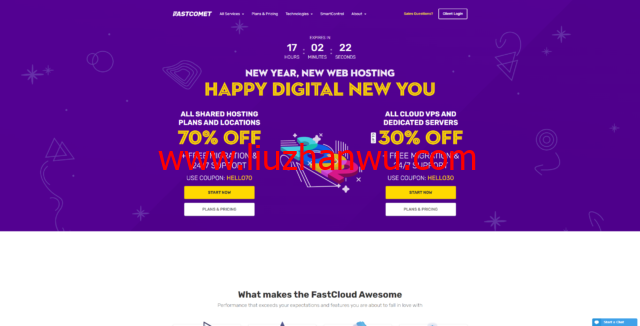 FastComet：新年促销，虚拟主机高达70%优惠，VPS和专用服务器3折-国外主机测评