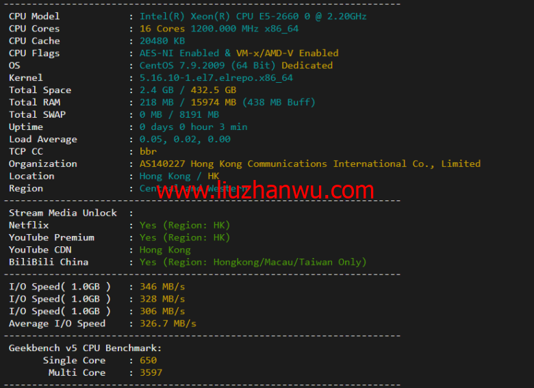 华纳云：香港(独立)服务器（10M带宽cn2），简单测评插图1
