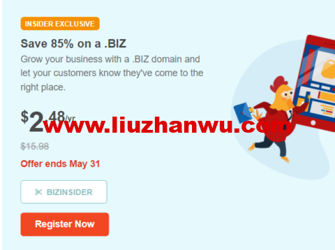 Namecheap:域名促销,.biz域名可享85%优惠,现在优惠价2.48美元/年-国外主机测评