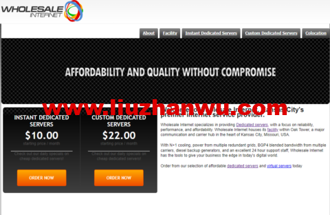 WholesaleInternet:堪萨斯独立服务器,I7-2600/16GB内存/1TB硬盘/不限流量/1Gbps端口,$20/月起-国外主机测评