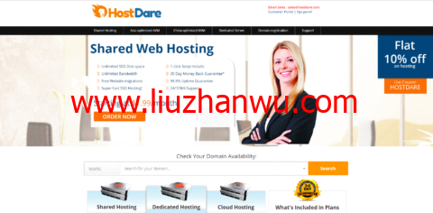 HostDare：套餐整理，美国cn2 gia vps，1核/512MB内存/10GB NVMe硬盘/500GB流量/200Mbps带宽，$20.79/年起插图