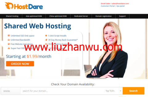 HostDare：美国cn2 gia vps，洛杉矶机房，1核/768M内存/35G硬盘/600G流量/50Mbps带宽，$44.99/年起插图