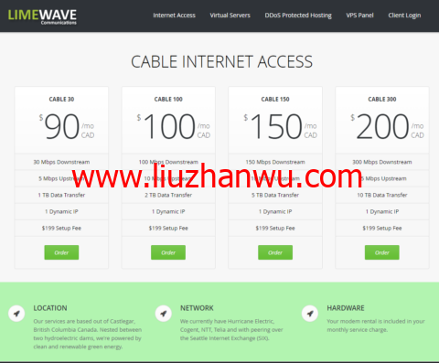 Limewave：美国vps，西雅图机房，1核@独享/2GB内存/25GB SSD硬盘/2TB流量/1Gbps带宽，$5.6/月起插图