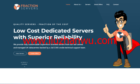 Fraction Servers：英国独立服务器，E3-1230/32GB内存/1TB SSD硬盘/20TB流量/1Gbps带宽，£29/月起-国外主机测评