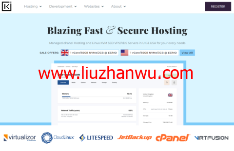 Kuroit：高性能NVMe VPS服务器，1核/2G内存/15GB NVMe/1TB流量/1Gbps带宽，£5.00/月起，可选英国/美国/新加坡机房-国外主机测评