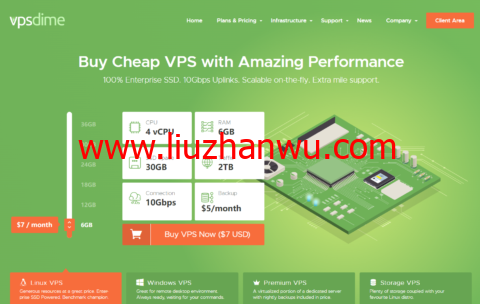 vpsdime：美国/英国/荷兰vps，OpenVZ架构大内存vps，$7起/月，KVM架构vps，$20起/月，windows vps，$15.00/月起，存储vps，$40.00/年起，独享资源插图