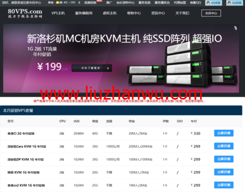 80VPS：特价VPS年付199元起，香港/韩国服务器350元/月起，237IP站群服务器800元/月起插图