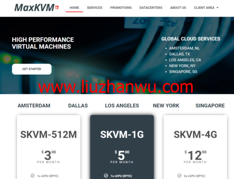 MaxKVM： 1核独享/1GB内存/30GB NVMe/1TB流量/10Gbps带宽，$37.21/2年，新加坡/洛杉矶等机房可选插图