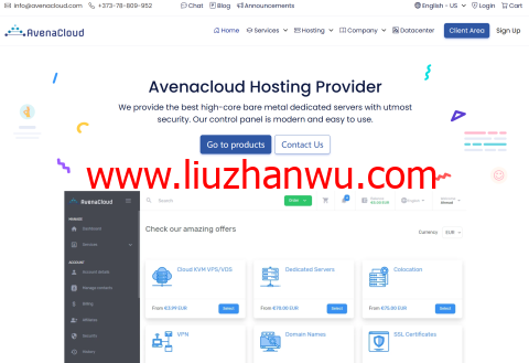AvenaCloud：摩尔多瓦抗投诉VPS，1核/1GB/10GB SSD/100Mbps不限流量，€11.5/年-国外主机测评