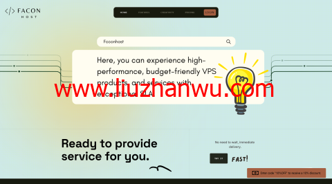 Faconhost：洛杉矶9929线路，1核/1GB/15GB NVMe/500GB@300Mbps带宽，£17.5/年插图