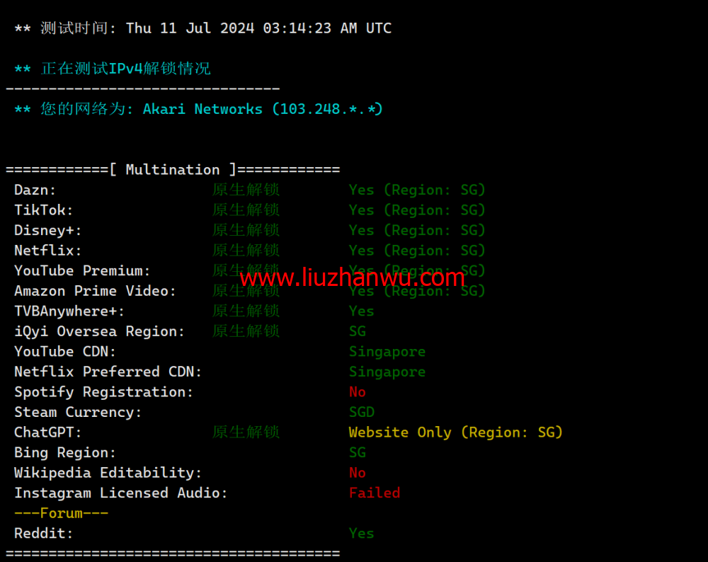 LisaHost(丽萨主机)：新加坡原生IP大带宽vps，500M-1Gbps带宽，88元/月起，双isp家宽住宅原生IP，简单测评插图3
