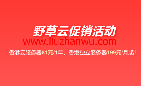 野草云：香港大带宽VPS年付81元起，可选AMD+NVMe硬件，香港独立服务器199元/年起-国外主机测评