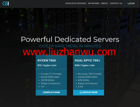 GorillaServers：犹他州独服，E3-1270Lv4/32GB/960GB SSD/1Gbps不限流量，$29/月-国外主机测评